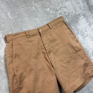 Polo Ralph Lauren Philip Short Mens 35 Tan Khaki Cotton Twill Chino Flat Front